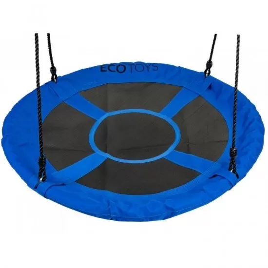 Leagan pentru copii rotund, tip cuib de barza, suspendat, 100 cm, Ecotoys MIR6001 - Albastru Leagan pentru copii rotund, tip cuib de barza, suspendat, 100 cm, Ecotoys MIR6001 - Albastru
