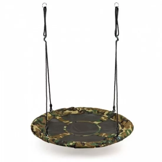 Leagan pentru copii rotund, tip cuib de barza, suspendat, 100 cm, Ecotoys MIR6001 - Camuflaj Leagan pentru copii rotund, tip cuib de barza, suspendat, 100 cm, Ecotoys MIR6001 - Camuflaj