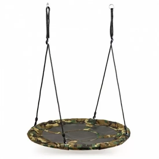 Leagan pentru copii rotund, tip cuib de barza, suspendat, 100 cm, Ecotoys MIR6001 - Camuflaj Leagan pentru copii rotund, tip cuib de barza, suspendat, 100 cm, Ecotoys MIR6001 - Camuflaj