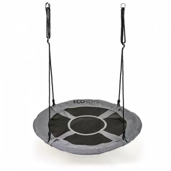 Leagan pentru copii rotund, tip cuib de barza, suspendat, 100 cm, Ecotoys MIR6001 - Gri Leagan pentru copii rotund, tip cuib de barza, suspendat, 100 cm, Ecotoys MIR6001 - Gri
