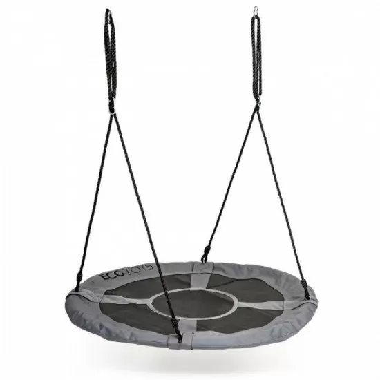 Leagan pentru copii rotund, tip cuib de barza, suspendat, 100 cm, Ecotoys MIR6001 - Gri Leagan pentru copii rotund, tip cuib de barza, suspendat, 100 cm, Ecotoys MIR6001 - Gri