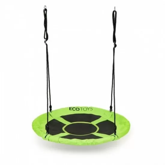 Leagan pentru copii rotund, tip cuib de barza, suspendat, 100 cm, Ecotoys MIR6001 - Verde Leagan pentru copii rotund, tip cuib de barza, suspendat, 100 cm, Ecotoys MIR6001 - Verde