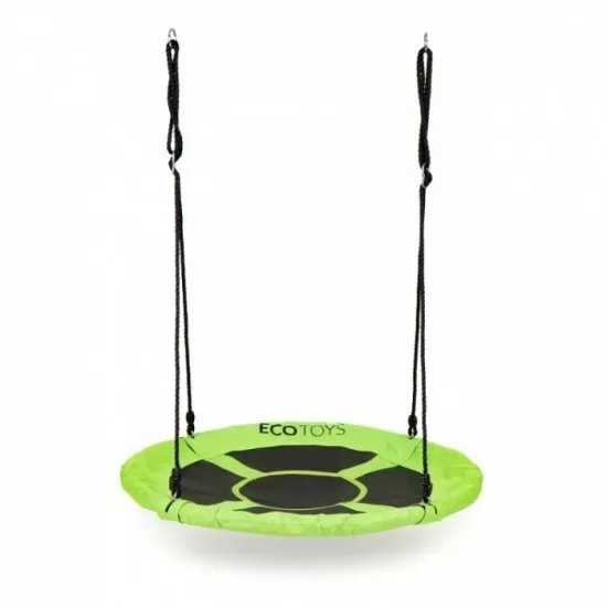 Leagan pentru copii rotund, tip cuib de barza, suspendat, 100 cm, Ecotoys MIR6001 - Verde Leagan pentru copii rotund, tip cuib de barza, suspendat, 100 cm, Ecotoys MIR6001 - Verde