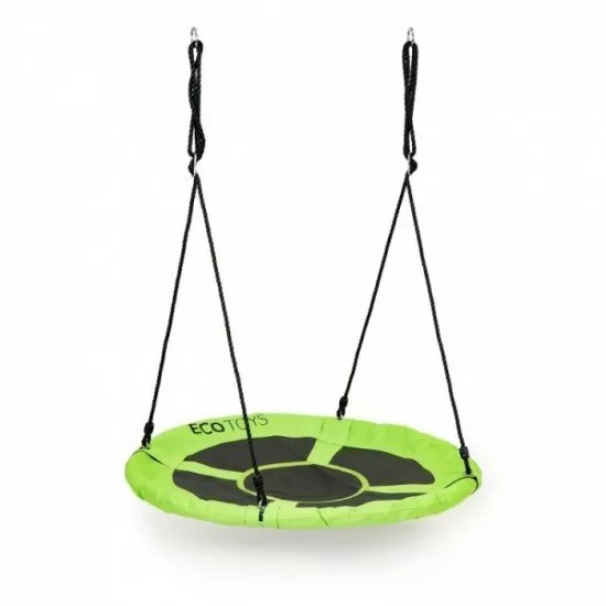 Leagan pentru copii rotund, tip cuib de barza, suspendat, 100 cm, Ecotoys MIR6001 - Verde Leagan pentru copii rotund, tip cuib de barza, suspendat, 100 cm, Ecotoys MIR6001 - Verde