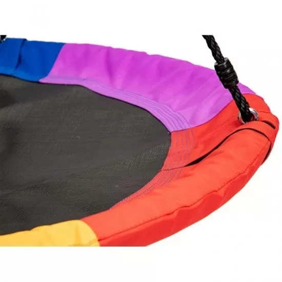 Leagan pentru copii rotund tip cuib de barza suspendat 100 cm Ecotoys MIR6001- Multicolor