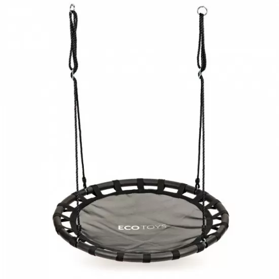 Leagan pentru copii rotund, tip cuib de barza, suspendat, 100 cm, Ecotoys MIR6300 - Negru Leagan pentru copii rotund, tip cuib de barza, suspendat, 100 cm, Ecotoys MIR6300 - Negru
