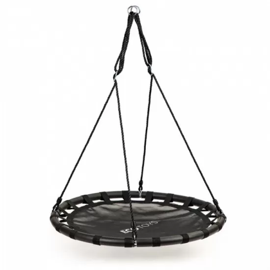 Leagan pentru copii rotund, tip cuib de barza, suspendat, 100 cm, Ecotoys MIR6300 - Negru Leagan pentru copii rotund, tip cuib de barza, suspendat, 100 cm, Ecotoys MIR6300 - Negru