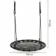 Leagan pentru copii rotund, tip cuib de barza, suspendat, 100 cm, Ecotoys MIR6300 - Negru Leagan pentru copii rotund, tip cuib de barza, suspendat, 100 cm, Ecotoys MIR6300 - Negru