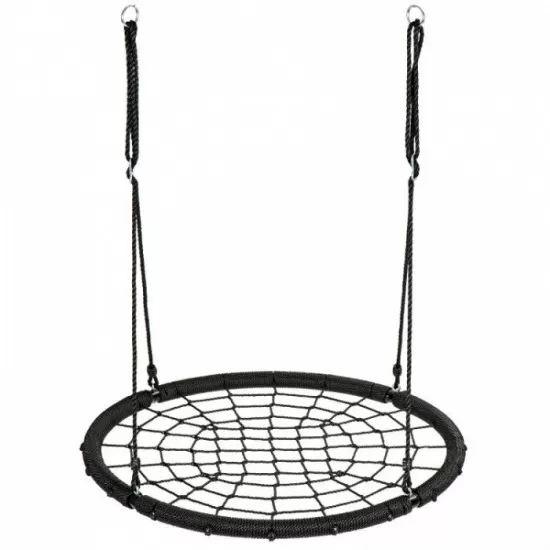 Leagan pentru copii rotund tip cuib de barza suspendat 100 cm Ecotoys MIR8015 - Negru Leagan pentru copii rotund tip cuib de barza suspendat 100 cm Ecotoys MIR8015 - Negru
