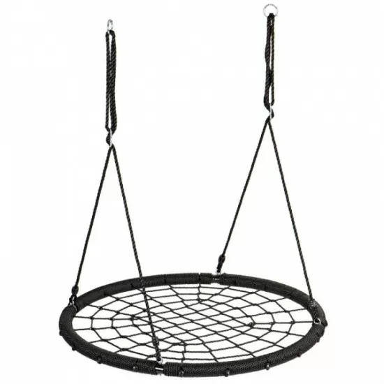 Leagan pentru copii rotund tip cuib de barza suspendat 100 cm Ecotoys MIR8015 - Negru Leagan pentru copii rotund tip cuib de barza suspendat 100 cm Ecotoys MIR8015 - Negru