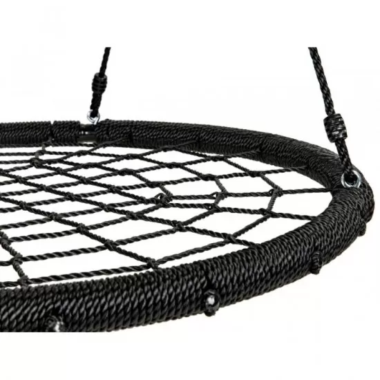 Leagan pentru copii rotund tip cuib de barza suspendat 100 cm Ecotoys MIR8015 - Negru Leagan pentru copii rotund tip cuib de barza suspendat 100 cm Ecotoys MIR8015 - Negru