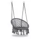 Leagan suspendat pentru interior/exterior, cu spatar, cuib de barza, gri, GW-076 Leagan suspendat pentru interior/exterior, cu spatar, cuib de barza, gri, GW-076