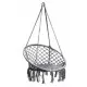 Leagan suspendat pentru interior/exterior, cu spatar, cuib de barza, gri, GW-076 Leagan suspendat pentru interior/exterior, cu spatar, cuib de barza, gri, GW-076