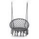 Leagan suspendat pentru interior/exterior, cu spatar, cuib de barza, gri, GW-076 Leagan suspendat pentru interior/exterior, cu spatar, cuib de barza, gri, GW-076