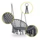 Leagan suspendat pentru interior/exterior, cu spatar, cuib de barza, gri, GW-076 Leagan suspendat pentru interior/exterior, cu spatar, cuib de barza, gri, GW-076