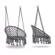 Leagan suspendat pentru interior/exterior, cu spatar, cuib de barza, gri, GW-076 Leagan suspendat pentru interior/exterior, cu spatar, cuib de barza, gri, GW-076