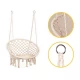 Leagan suspendat pentru interior/exterior, cu spatar, cuib de barza, alb, GW-076 Leagan suspendat pentru interior/exterior, cu spatar, cuib de barza, alb, GW-076