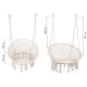 Leagan suspendat pentru interior/exterior, cu spatar, cuib de barza, alb, GW-076 Leagan suspendat pentru interior/exterior, cu spatar, cuib de barza, alb, GW-076