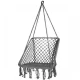 Leagan suspendat pentru interior/exterior, cu spatar, cuib de barza, gri, GW911 Leagan suspendat pentru interior/exterior, cu spatar, cuib de barza, gri, GW911