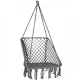 Leagan suspendat pentru interior/exterior, cu spatar, cuib de barza, gri, GW911 Leagan suspendat pentru interior/exterior, cu spatar, cuib de barza, gri, GW911