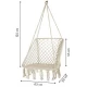 Leagan suspendat pentru interior/exterior, cu spatar, cuib de barza, alb, GW911 Leagan suspendat pentru interior/exterior, cu spatar, cuib de barza, alb, GW911