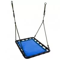 Leagan suspendat tip cuib dreptunghiular mare 105 x 75 cm Ecotoys MIS1005 - Albastru