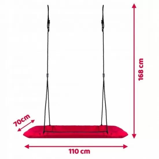 Leagan tip cuib pentru copii dreptunghiular XXL 110 x 70 cm 150 kg Neo-Sport 1011 Rosu Leagan tip cuib pentru copii dreptunghiular XXL 110 x 70 cm 150 kg Neo-Sport 1011 Rosu