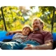 Leagan tip cuib pentru copii, dreptunghiular XXL, 110 x 70 cm, 150 kg, Neo-Sport 110500, Albastru