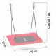 Leagan tip cuib pentru copii, dreptunghiular XXL, 110 x 70 cm, 150 kg, Neo-Sport 110501, Rosu
