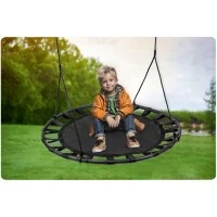 Leagan tip cuib pentru copii XXL, 120 cm, 150 kg, Neo-Sport 1032, Negru