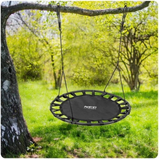 Leagan tip cuib pentru copii XXL, 120 cm, 150 kg, Neo-Sport 1032, Negru Leagan tip cuib pentru copii XXL, 120 cm, 150 kg, Neo-Sport 1032, Negru