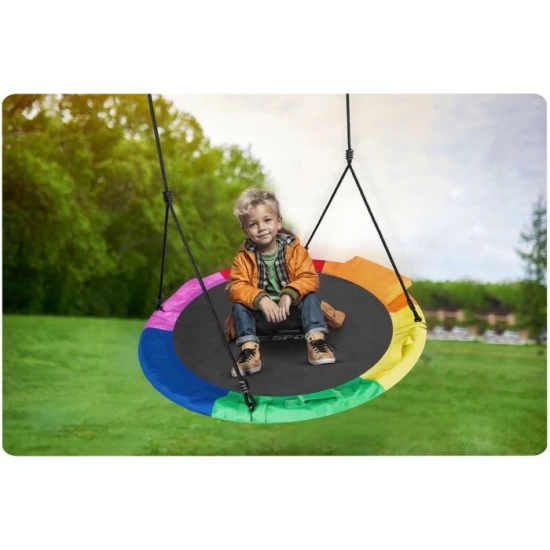 Leagan tip cuib pentru copii XXL, 120 cm, 150 kg, Neo-Sport 1060, Multicolor Leagan tip cuib pentru copii XXL, 120 cm, 150 kg, Neo-Sport 1060, Multicolor