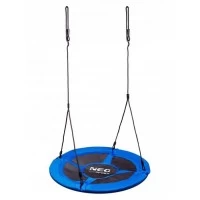 Leagan tip cuib pentru copii XXL, 120 cm, 150 kg, Neo-Sport 1061, Albastru