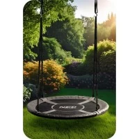 Leagan tip cuib pentru copii XXL, 120 cm, 150 kg, Neo-Sport 110321, Gri