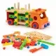 Masinuta cu blocuri din lemn 58 piese Ecotoys Masinuta cu blocuri din lemn 58 piese Ecotoys