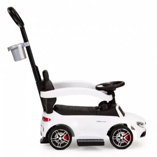 Masinuta de impins cu maner Mercedes Ecotoys 639 - Alb Masinuta de impins cu maner Mercedes Ecotoys 639 - Alb