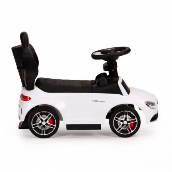 Masinuta de impins cu maner Mercedes Ecotoys 639 - Alb Masinuta de impins cu maner Mercedes Ecotoys 639 - Alb