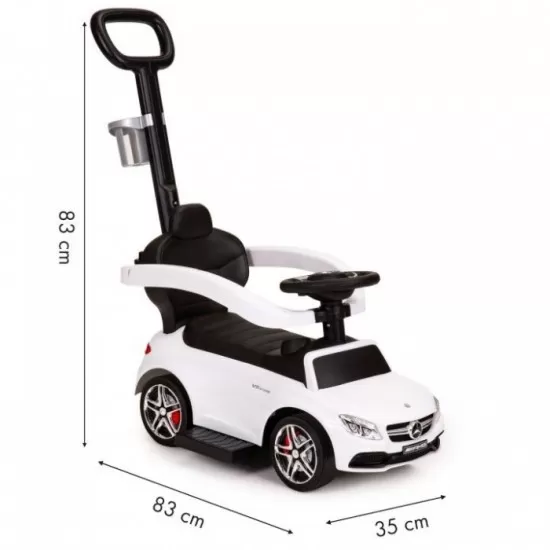 Masinuta de impins cu maner Mercedes Ecotoys 639 - Alb Masinuta de impins cu maner Mercedes Ecotoys 639 - Alb
