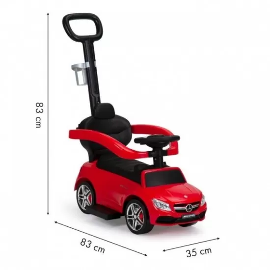 Masinuta de impins cu maner Mercedes Ecotoys 639 - Rosu Masinuta de impins cu maner Mercedes Ecotoys 639 - Rosu