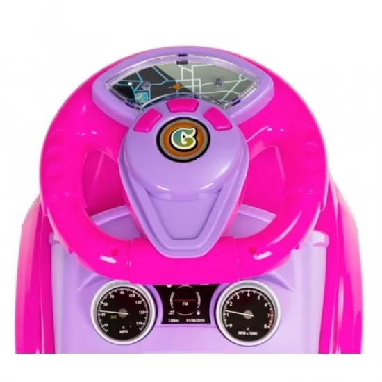 Masinuta de impins Ecotoys 613W - Roz Masinuta de impins Ecotoys 613W - Roz