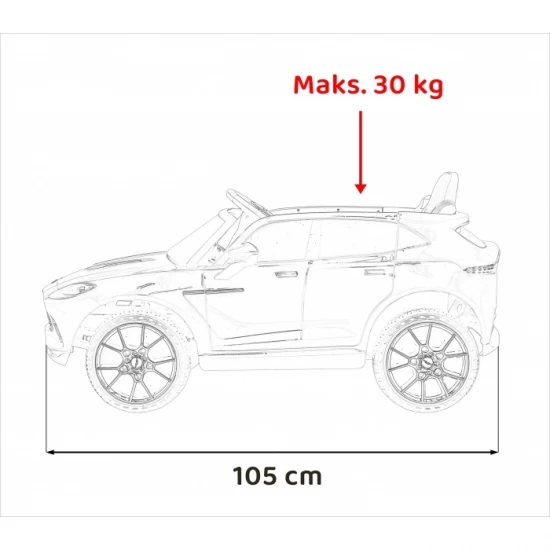 Masinuta electrica cu telecomanda Aston Martin DBX, roti EVA, scaun tapitat, 105x62x48 cm, putere 100W - Rosu Masinuta electrica cu telecomanda Aston Martin DBX, roti EVA, scaun tapitat, 105x62x48 cm, putere 100W - Rosu