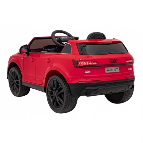 Masinuta electrica cu telecomanda AUDI Q7 NEW LIFT, roti EVA, scaun tapitat, 117x67x54 cm, putere 70W - Ros
