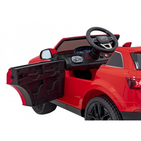 Masinuta electrica cu telecomanda AUDI Q7 NEW LIFT, roti EVA, scaun tapitat, 117x67x54 cm, putere 70W - Ros