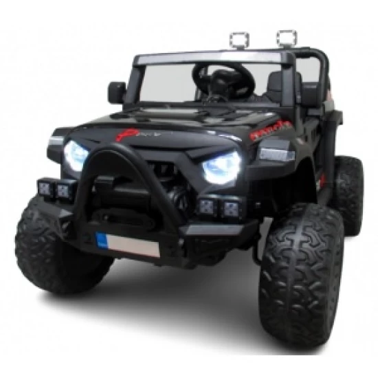 Masinuta electrica cu telecomanda Auto X16, 110x70x68 cm, varsta 1-5 ani, roti EVA, scaun din piele ECO, putere 90W, R-Sport - Negru