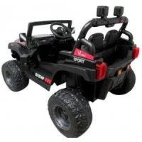 Masinuta electrica cu telecomanda Auto X16, 110x70x68 cm, varsta 1-5 ani, roti EVA, scaun din piele ECO, putere 90W, R-Sport - Negru