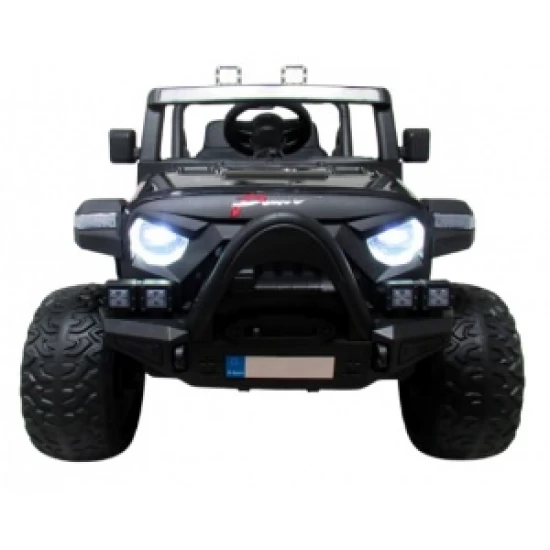 Masinuta electrica cu telecomanda Auto X16, 110x70x68 cm, varsta 1-5 ani, roti EVA, scaun din piele ECO, putere 90W, R-Sport - Negru