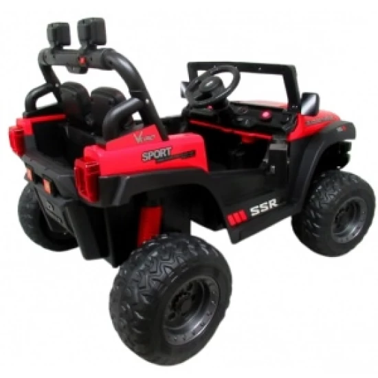Masinuta electrica cu telecomanda Auto X16, 110x70x68 cm, varsta 1-5 ani, roti EVA, scaun din piele ECO, putere 90W, R-Sport - Rosu
