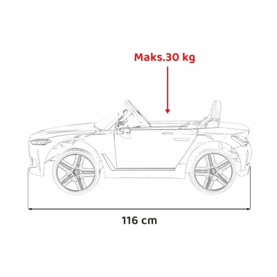 Masinuta electrica cu telecomanda BMW I4, roti EVA, scaun tapitat, 116x79x45 cm, putere 50W - Rosu Masinuta electrica cu telecomanda BMW I4, roti EVA, scaun tapitat, 116x79x45 cm, putere 50W - Rosu