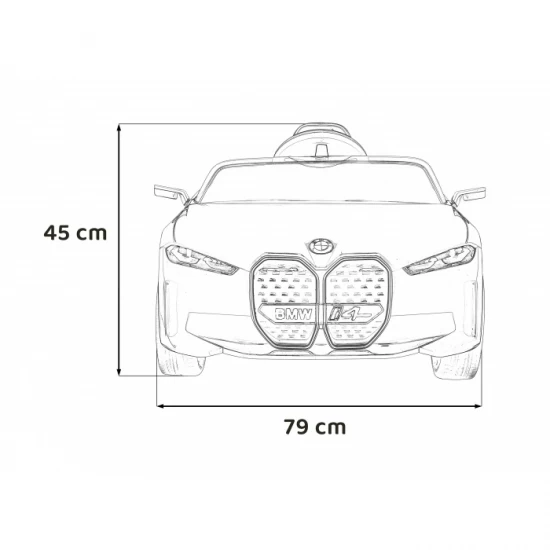 Masinuta electrica cu telecomanda BMW I4, roti EVA, scaun tapitat, 116x79x45 cm, putere 50W - Rosu Masinuta electrica cu telecomanda BMW I4, roti EVA, scaun tapitat, 116x79x45 cm, putere 50W - Rosu