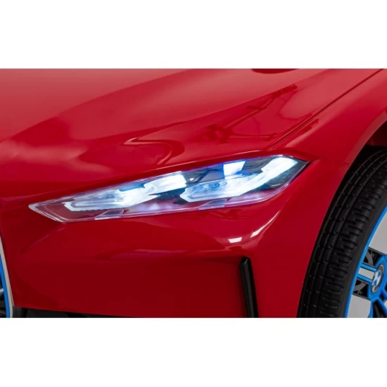 Masinuta electrica cu telecomanda BMW I4, roti EVA, scaun tapitat, 116x79x45 cm, putere 50W - Rosu Masinuta electrica cu telecomanda BMW I4, roti EVA, scaun tapitat, 116x79x45 cm, putere 50W - Rosu
